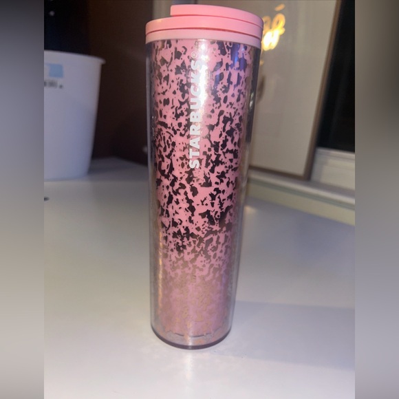 Starbucks Other - Starbucks Coffee Tumbler Pink Gold Foil Tumbler Grande 16oz Limited Edition 2019